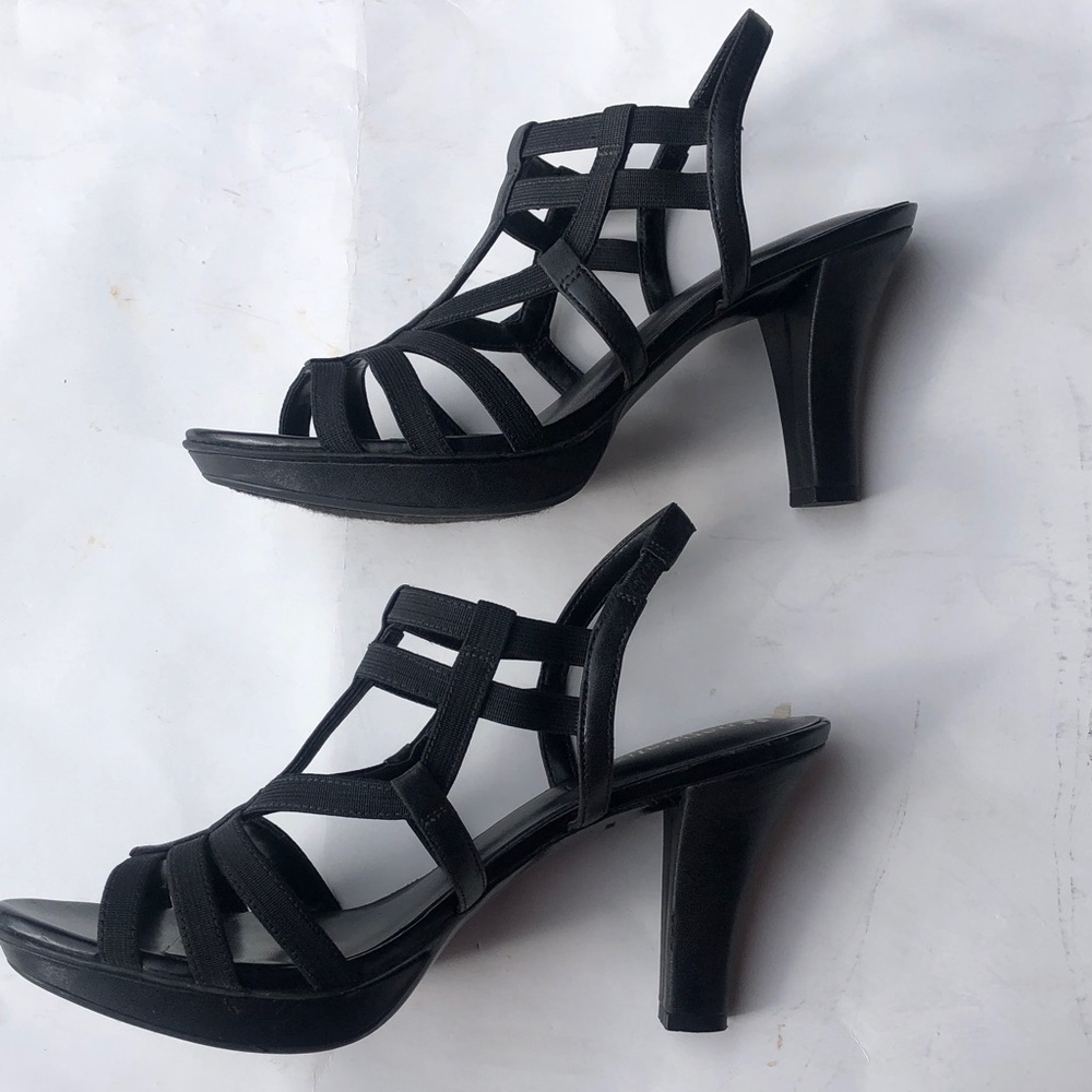 Naturalizer Black Strappy 4” Heel Darcy Dress Sandal, Size 8.5 - Picture 4 of 13